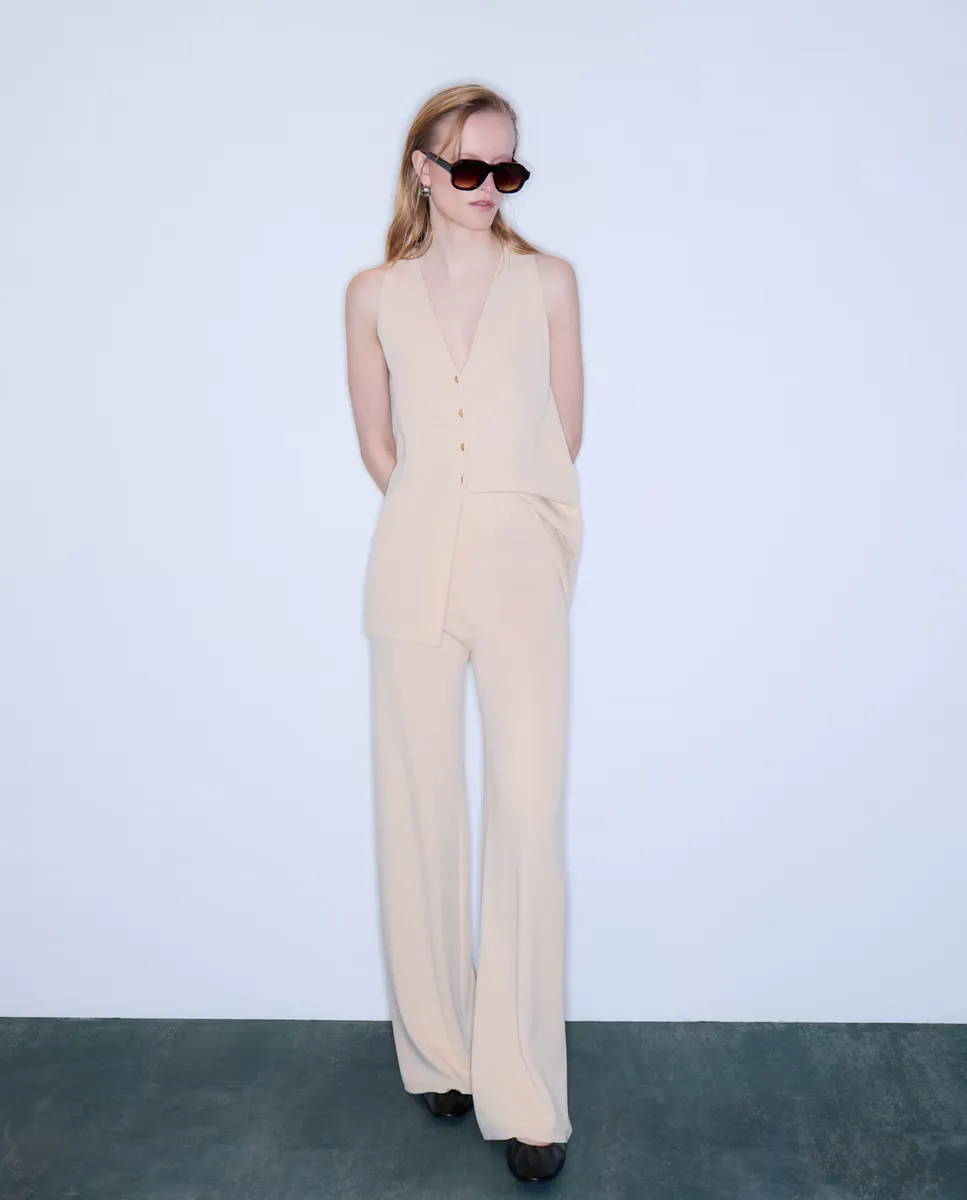 

Женский трикотажный жилет-топ Woman Limited El Corte Inglés, цвет Rice paper