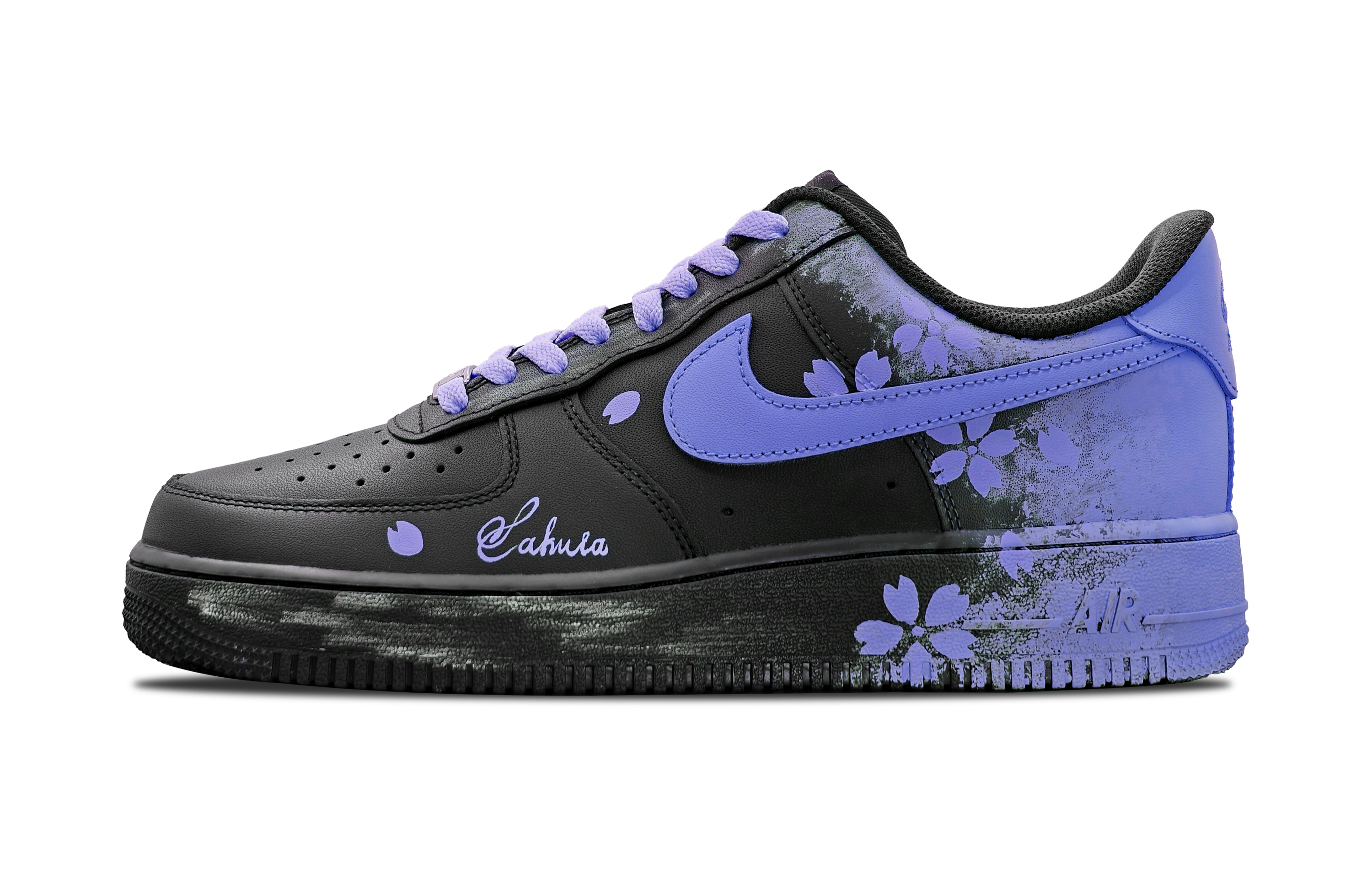 Nike Кроссовки Air Force 1 Coverage с низким верхом, противоскользящие и износостойкие, унисекс, черно-синие