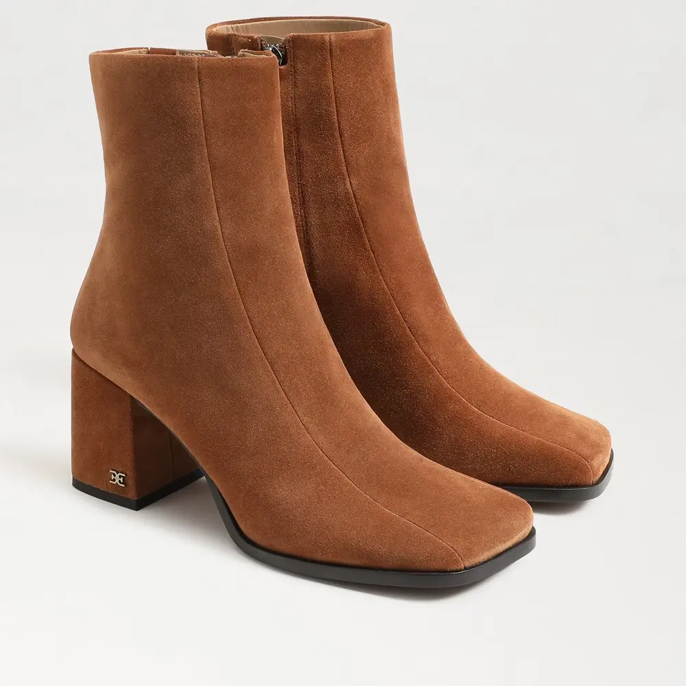 Сапоги-ботфорты Sam Edelman Mayla женские коричневые на молнии с квадратным носком