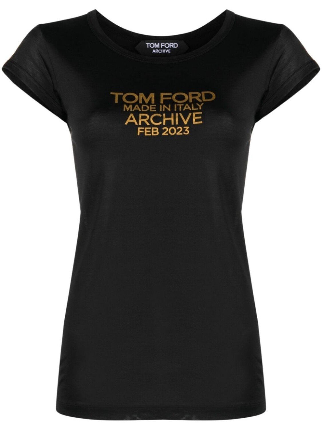 

TOM FORD шелковая футболка с логотипом, черный