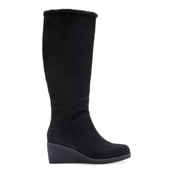 Женские овчинные сапоги Binocular до колена Aerosoles, цвет black faux suede — фото 2