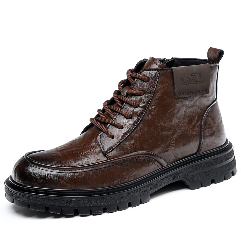 

KACHILANG Мужские ботинки Martin черно-коричневые, без подкладки, коричневые, цвет Brown Unlined