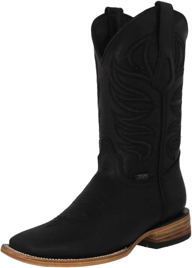

Мужские черные ковбойские сапоги Texas Legacy Western, классические, полностью из кожи, с квадратным носком