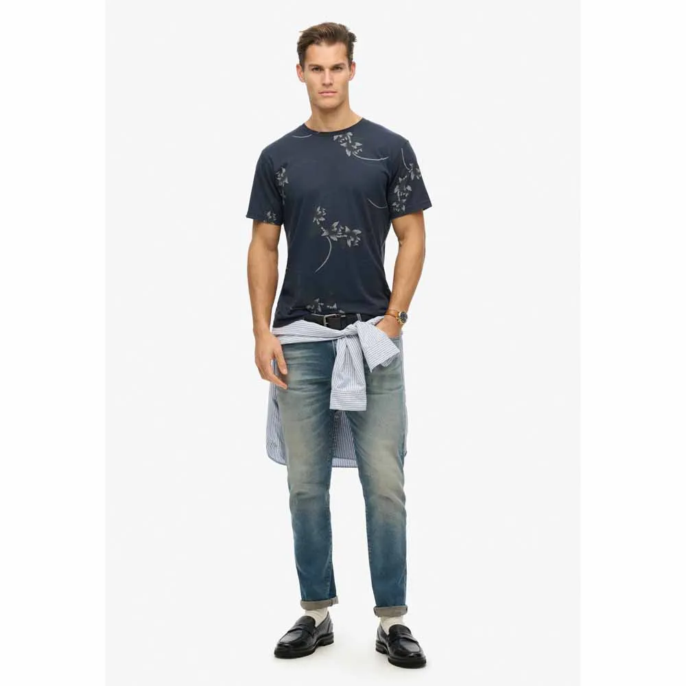 Футболка с коротким рукавом Superdry Classic Ess Rlxd Printed, синий — фото 3