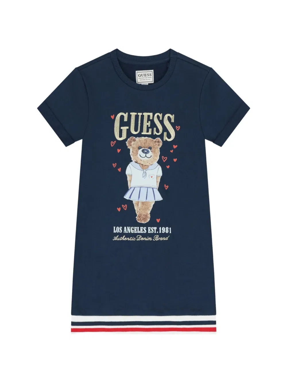Платье с графическим принтом Guess Kids, синий