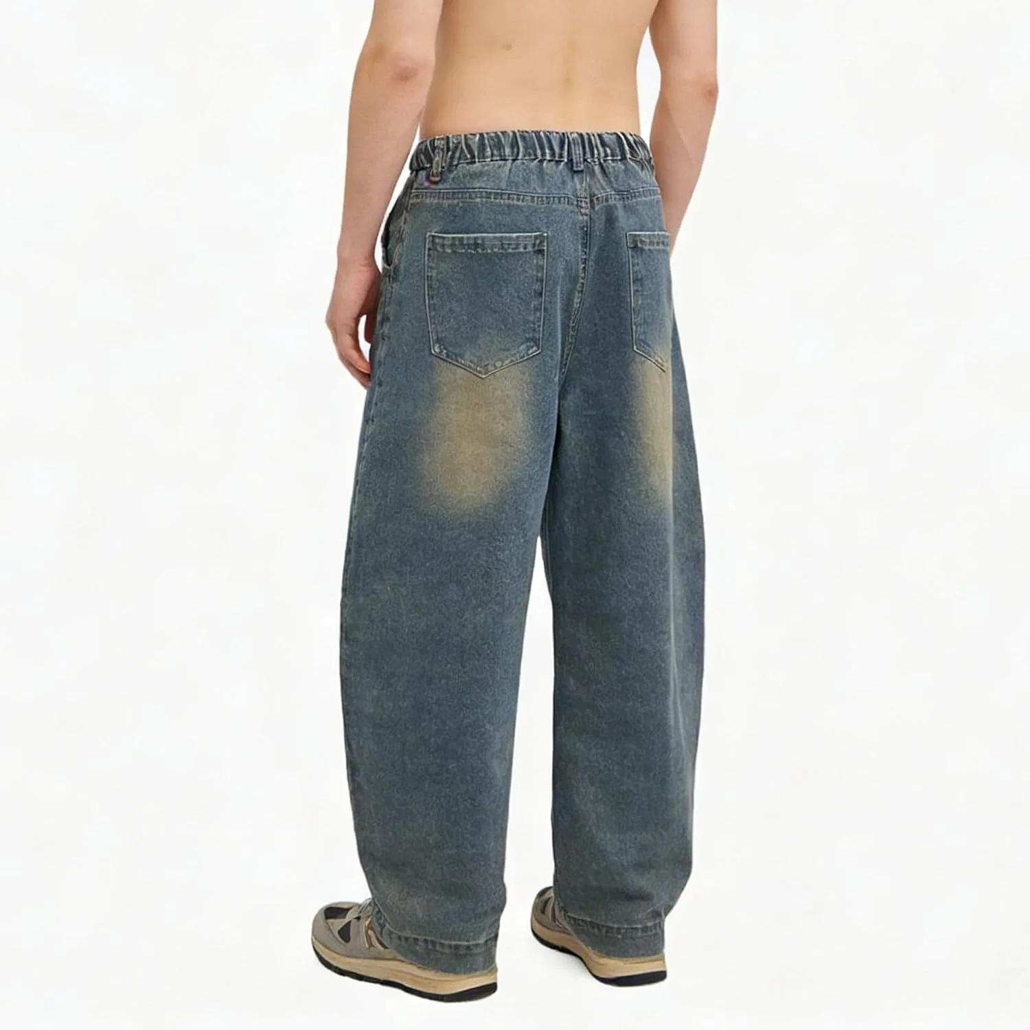Джинсы свободные Baggy Y2K, Retro Blue — фото 4