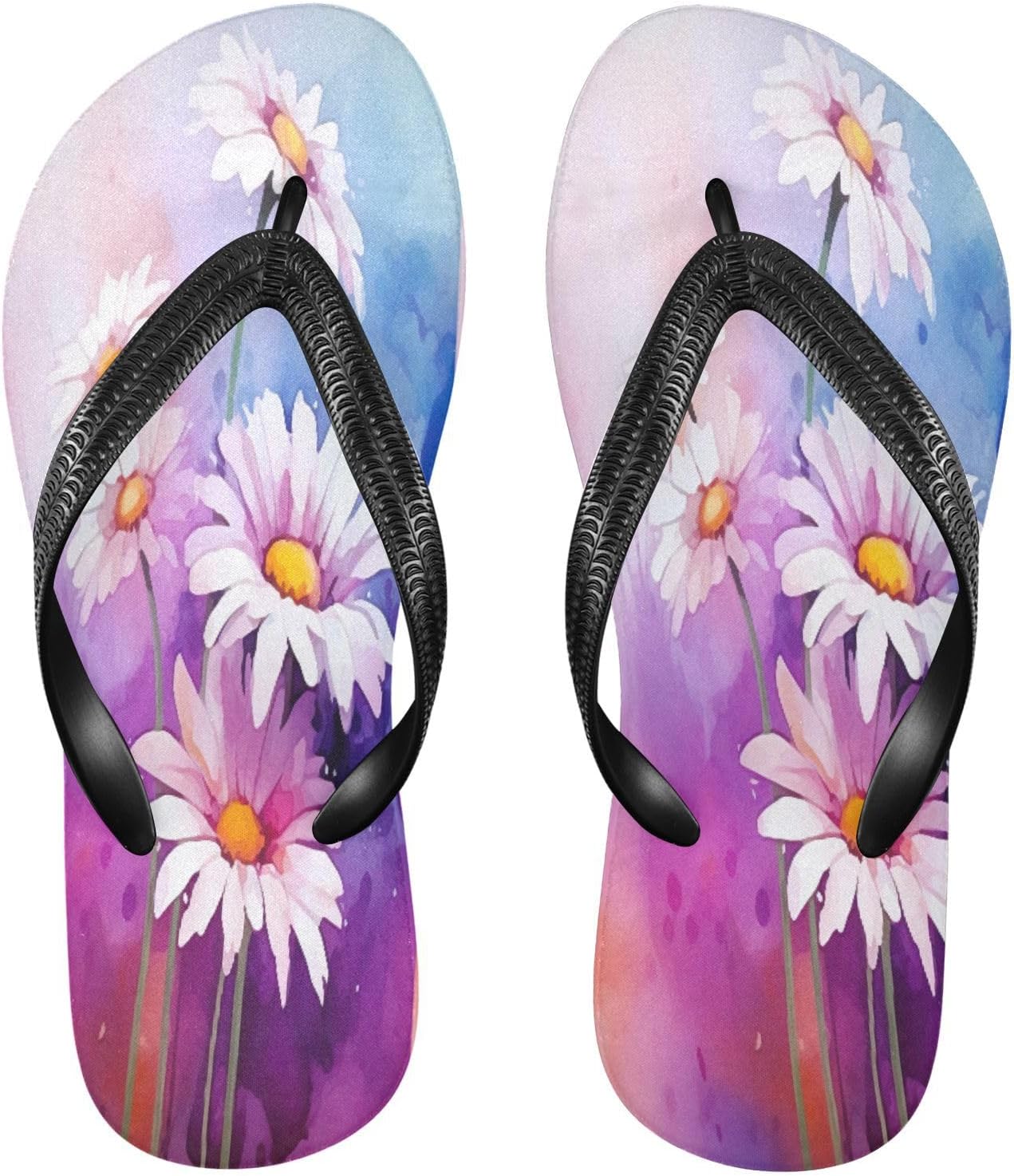 

Весенние шлепанцы с ромашками, пляжный душ, сандалии-вьетнамки, резиновые, противоскользящие, летние тапочки для прогулок, для мужчин и женщин Sinestour, Spring Daisy