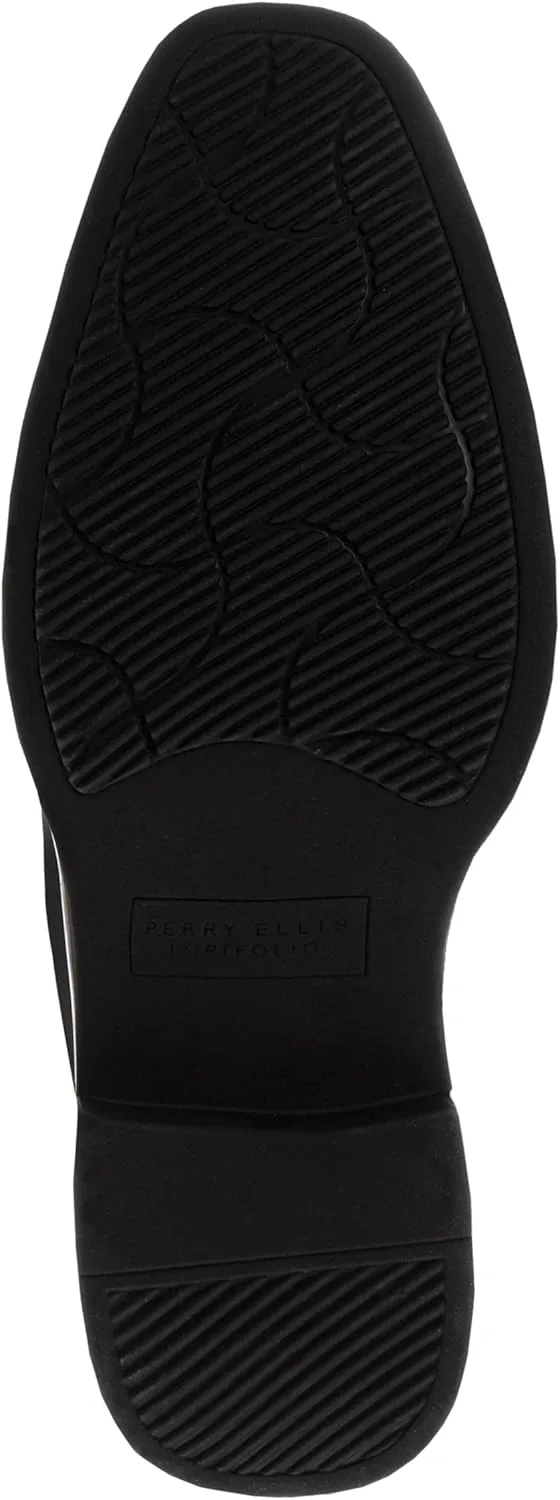 Мужские официальные туфли Perry Ellis - оксфорды с гладким носком, классические (размеры для взрослых мужчин: 7.5-12), черный — фото 4