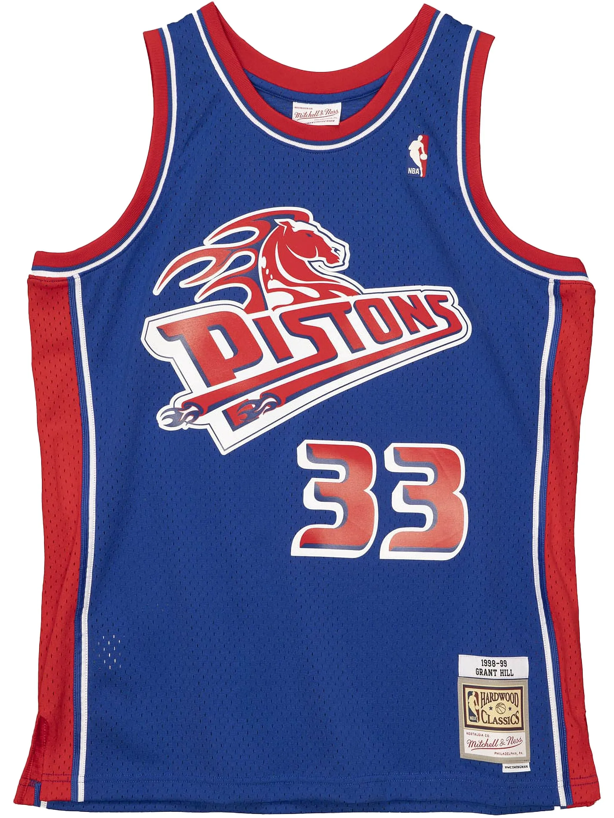

Топ Hardwood Classics Grant Hill Detroit Pistons из джерси (1998-99 годы) Mitchell & Ness, синий