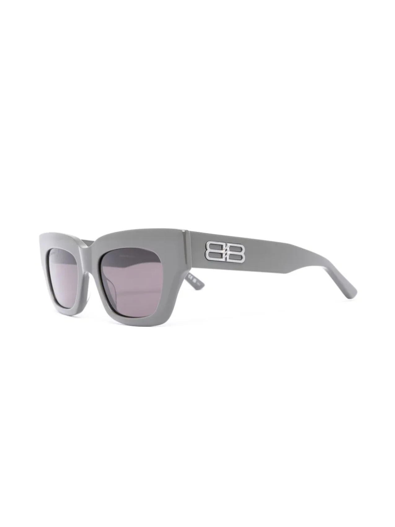 Balenciaga Eyewear солнцезащитные очки в квадратной оправе с логотипом, серый — фото 2