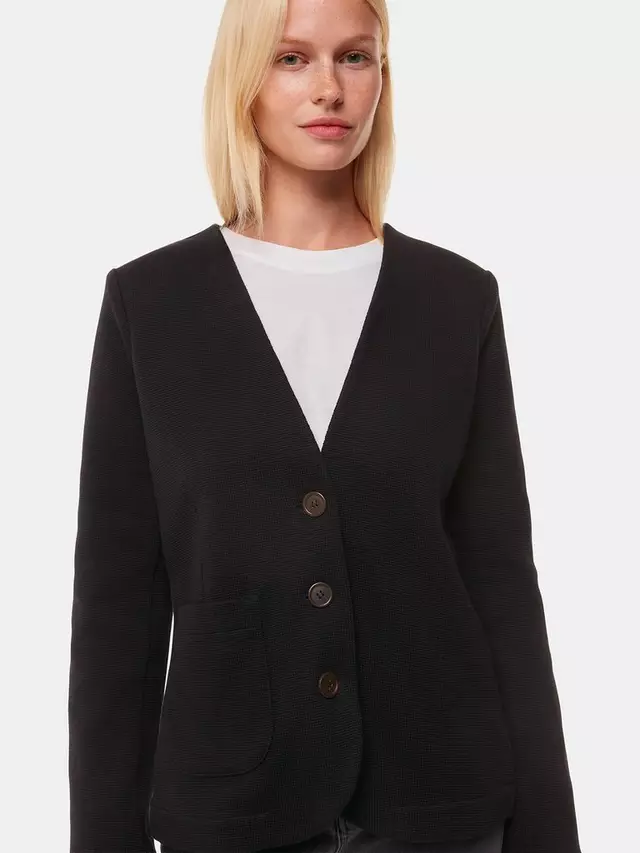 

Куртка Whistles Lucy V Neck Jersey, черный