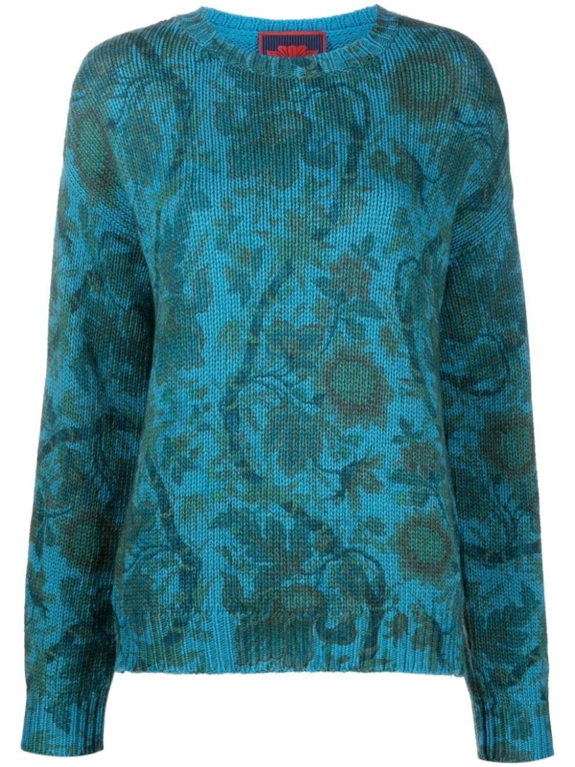 

Pierre-Louis Mascia floral-print wool jumper, синий