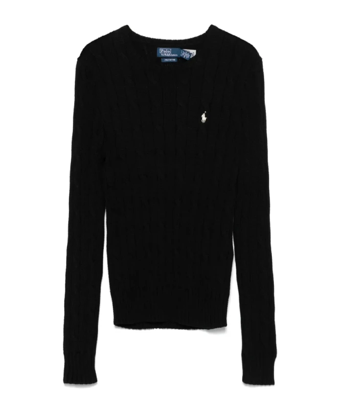 

Черный вязаный пуловер Polo Ralph Lauren, черный