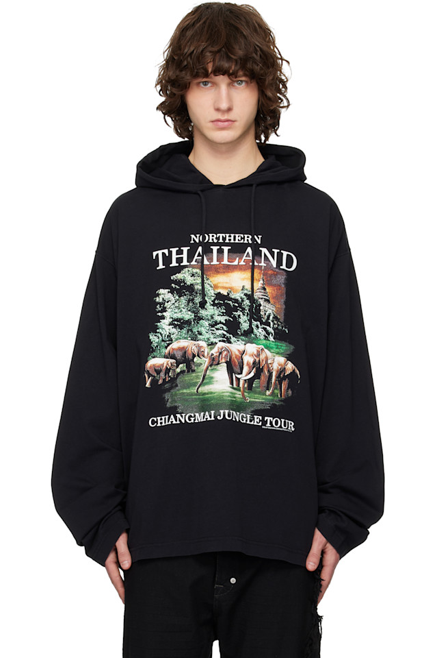 

Толстовка с надписью «Таиланд» для туристов Vetements, черный