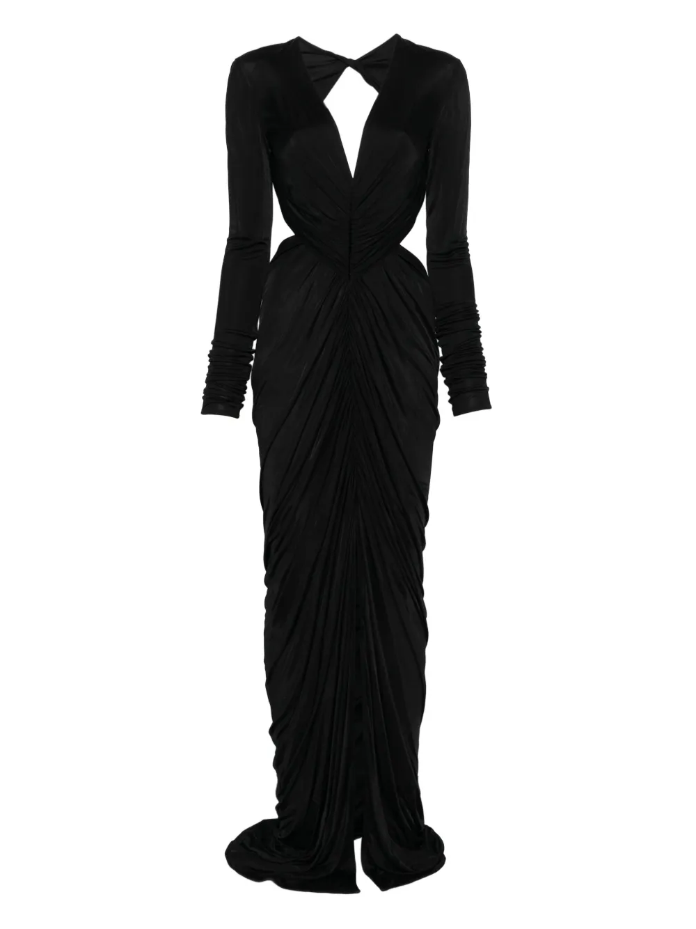 

Драпированное платье с вырезами Rick Owens Lilies, черный