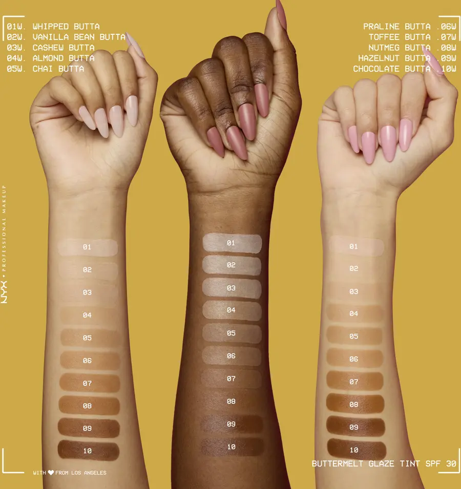 Тональный крем NYX Professional MakeUp Buttermelt Glaze Foundation 01 Whipped Butta LSF 30 — фото 4