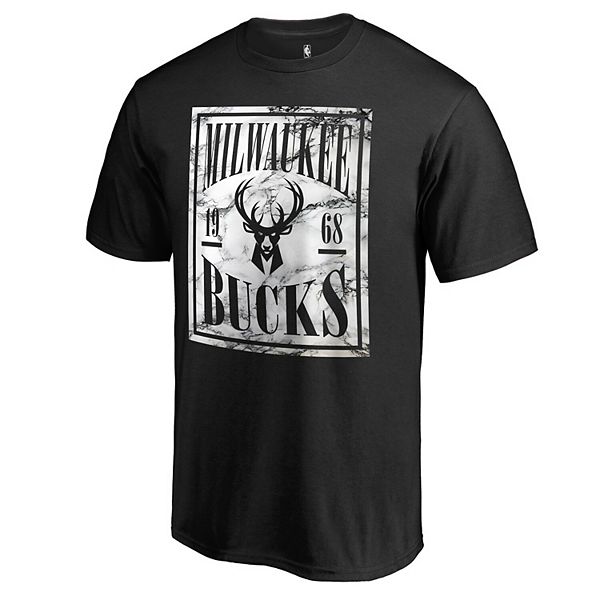 

Мужская футболка fanatics branded black milwaukee bucks court vision Unbranded