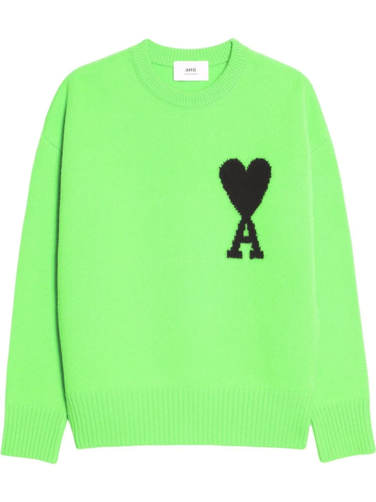 

AMI Paris шерстяной джемпер с монограммой Ami de Coeur, зеленый