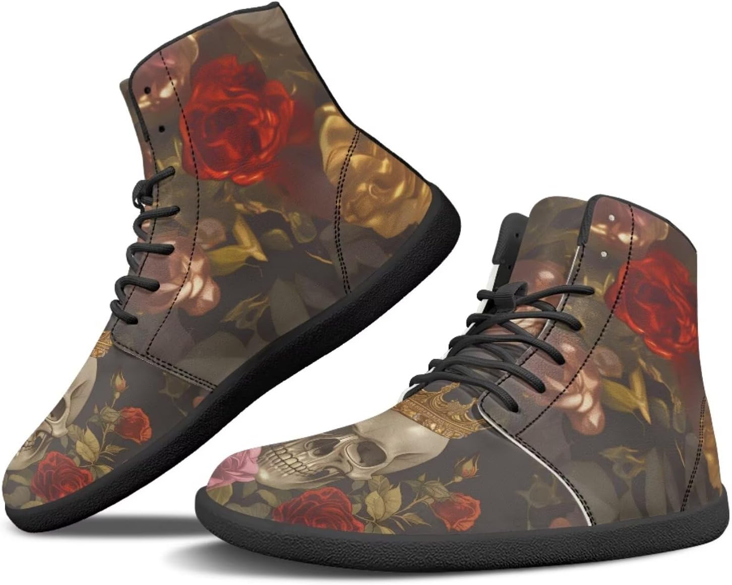 

Мужские минималистичные кроссовки Binienty для ходьбы, Skull King Rose