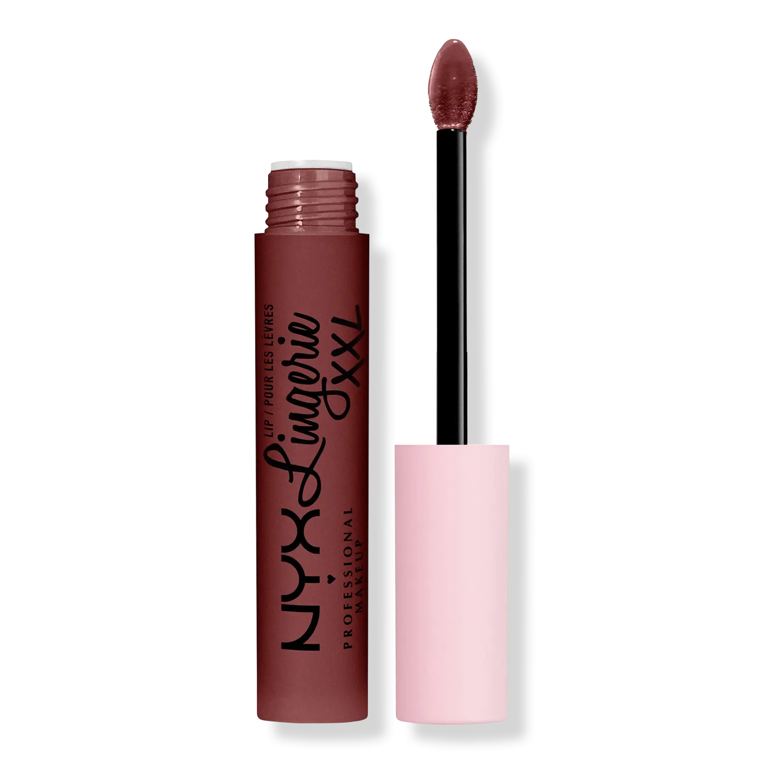 

Жидкая матовая помада Lip Lingerie XXL, стойкая NYX Professional Makeup, Deep Mesh (brown plum)