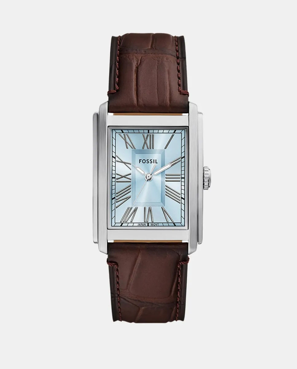 

Carraway FS6110 Мужские часы из коричневой кожи Fossil, коричневый