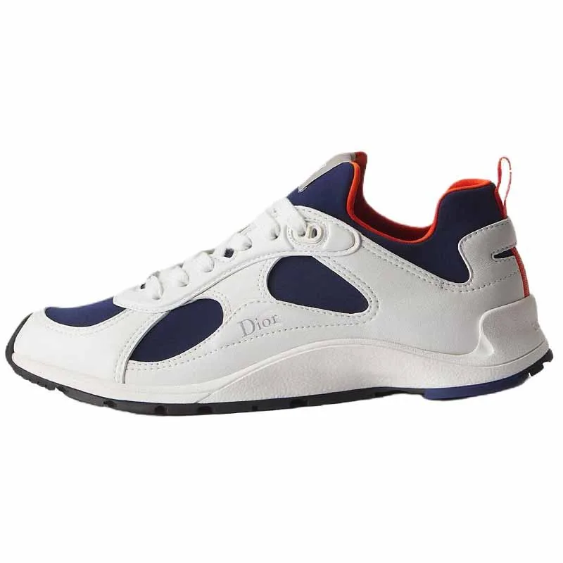 DIOR Mile Sheepskin Low top Casual Shoes Men's White Blue