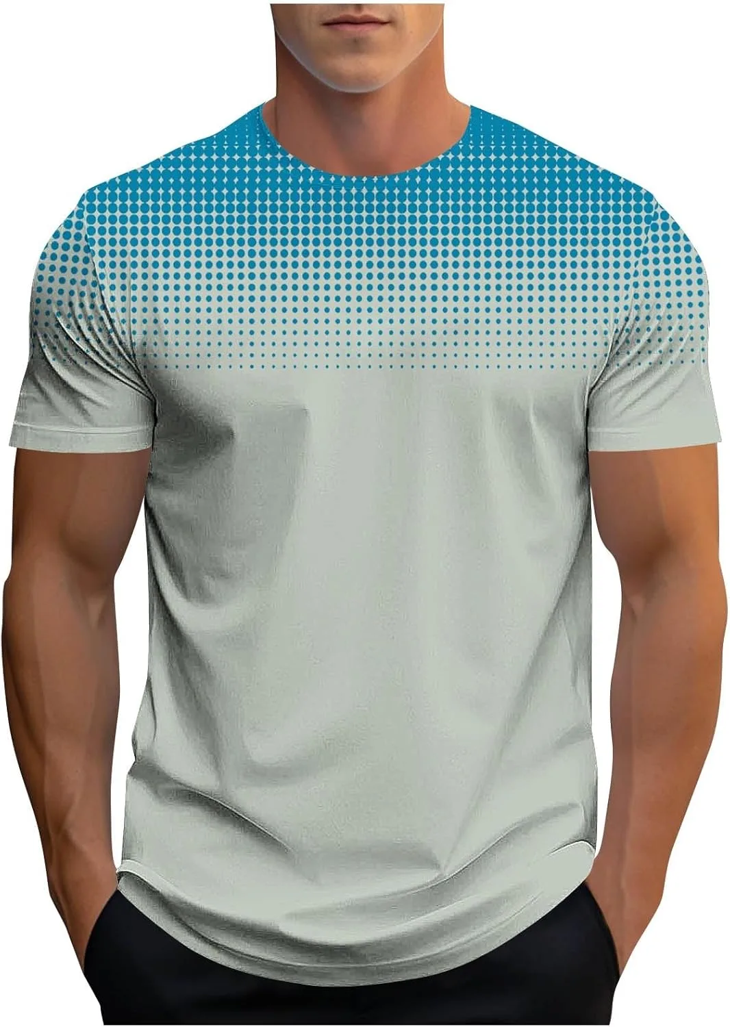 

Мужская футболка с градиентным принтом, свободная, для тренировок