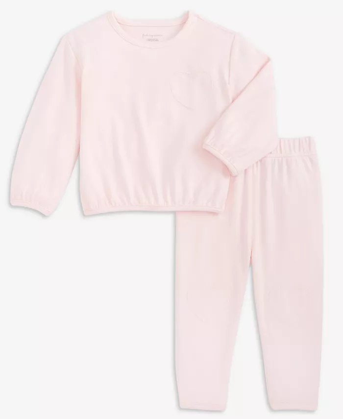 Мягкий и уютный комплект для девочек с сердечками от Macy's Exclusive First Impressions — фото 2
