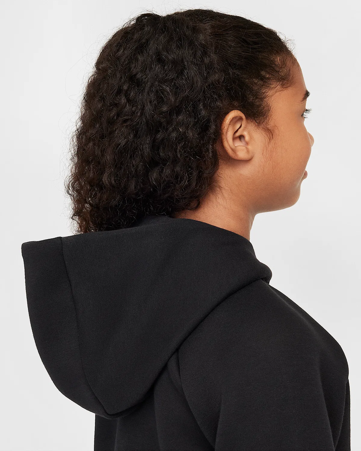 Детская худи на молнии Nike Sportswear Tech Fleece, Black/Black/Black/Black — фото 4