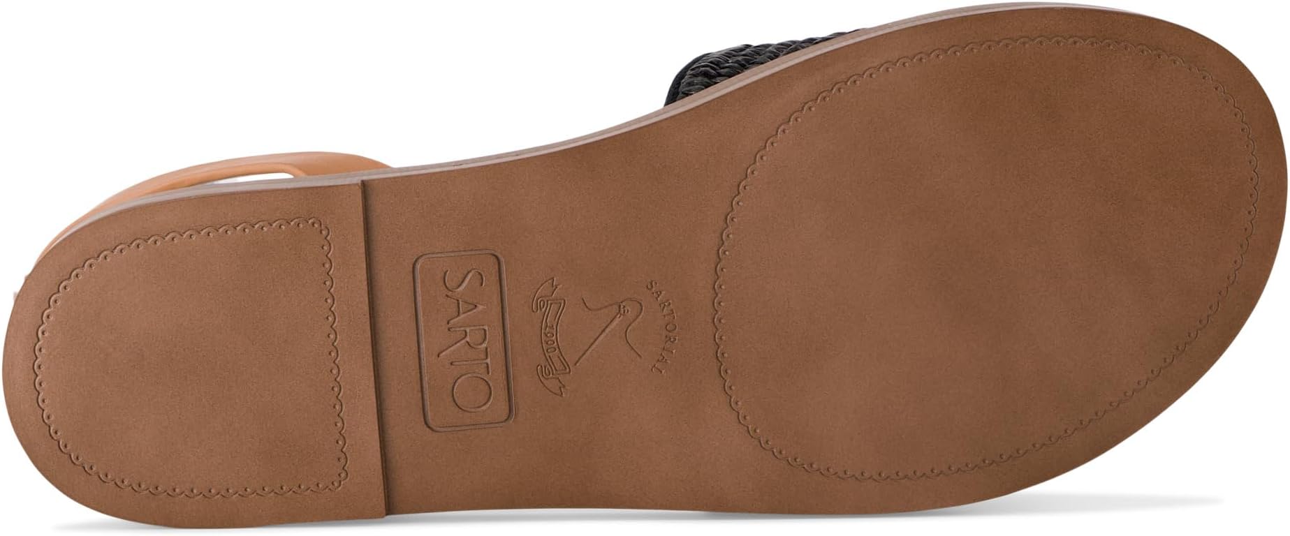 Сандалии Franco Sarto Rosa Ankle Strap Flat Sandal, цвет Black/Brown — фото 3