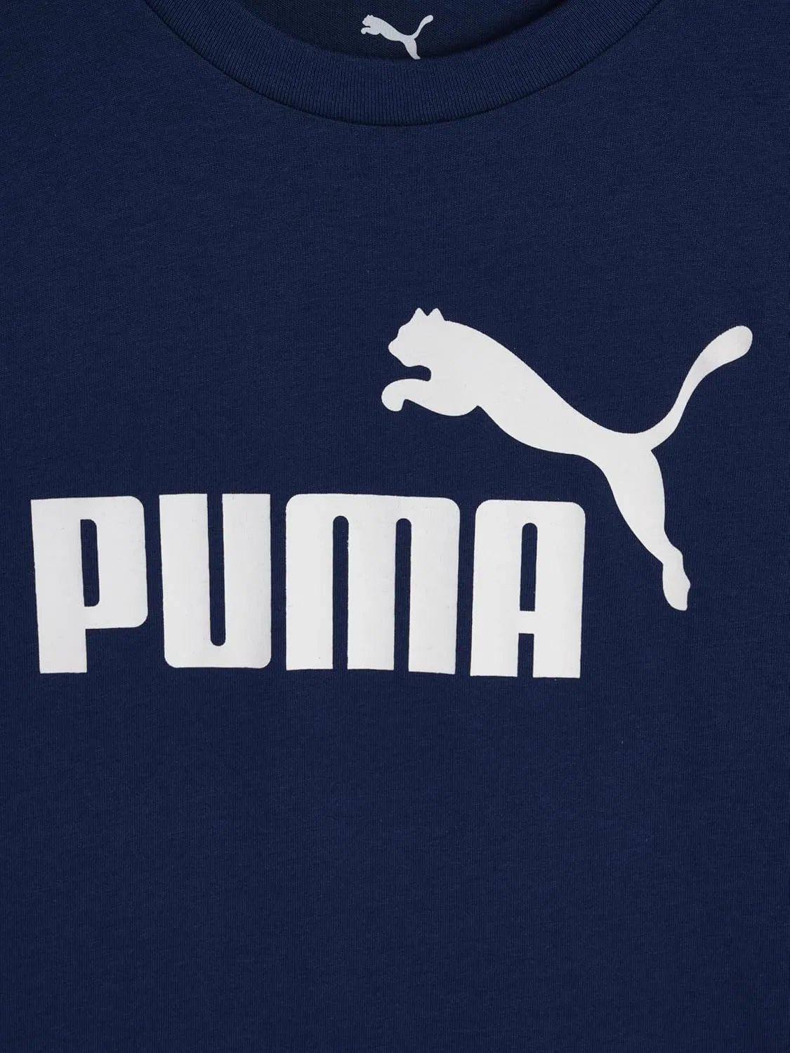 Детская футболка Puma с логотипом № 1, Blue Jewel — фото 3