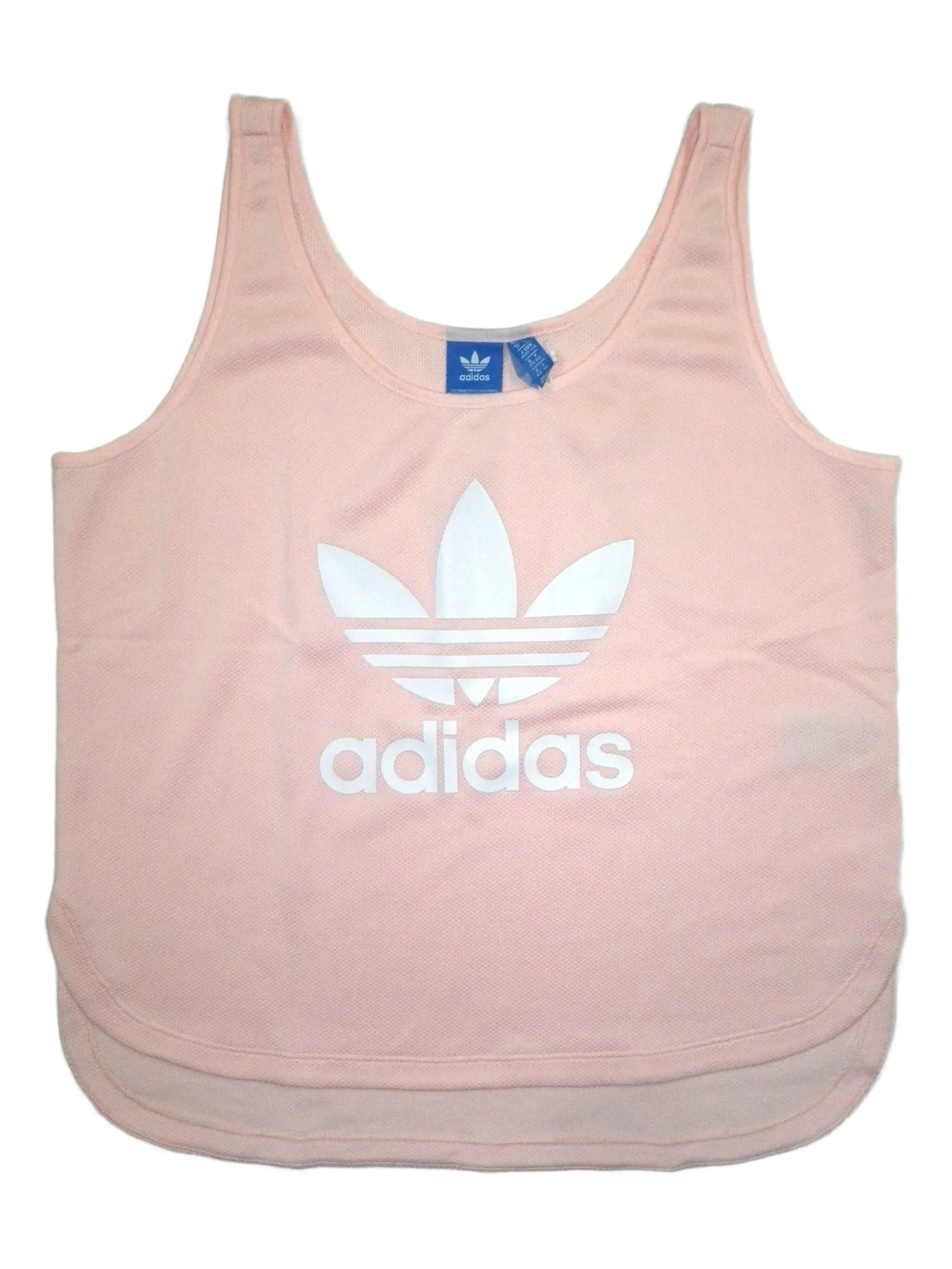 

Топ с закругленным подолом и логотипом Adidas, розовый