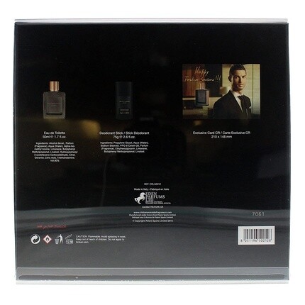 Парфюмерный набор для мужчин Cristiano Ronaldo Legacy Eau de Toilette Spray and Deodorant Stick Gold Set 50ml/75ml — фото 2