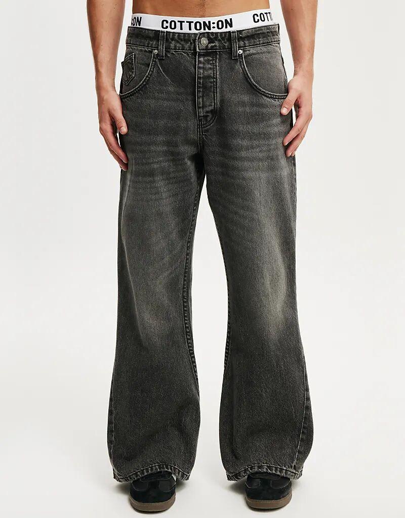 

Джинсы Cotton On Baggy bootcut в цвете «домино чёрный» - ЧЁРНЫЙ