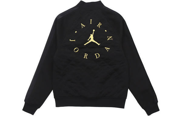 Куртка Air Jordan Athleisure Casual Sports Stand Collar Jacket Black, черный — фото 2