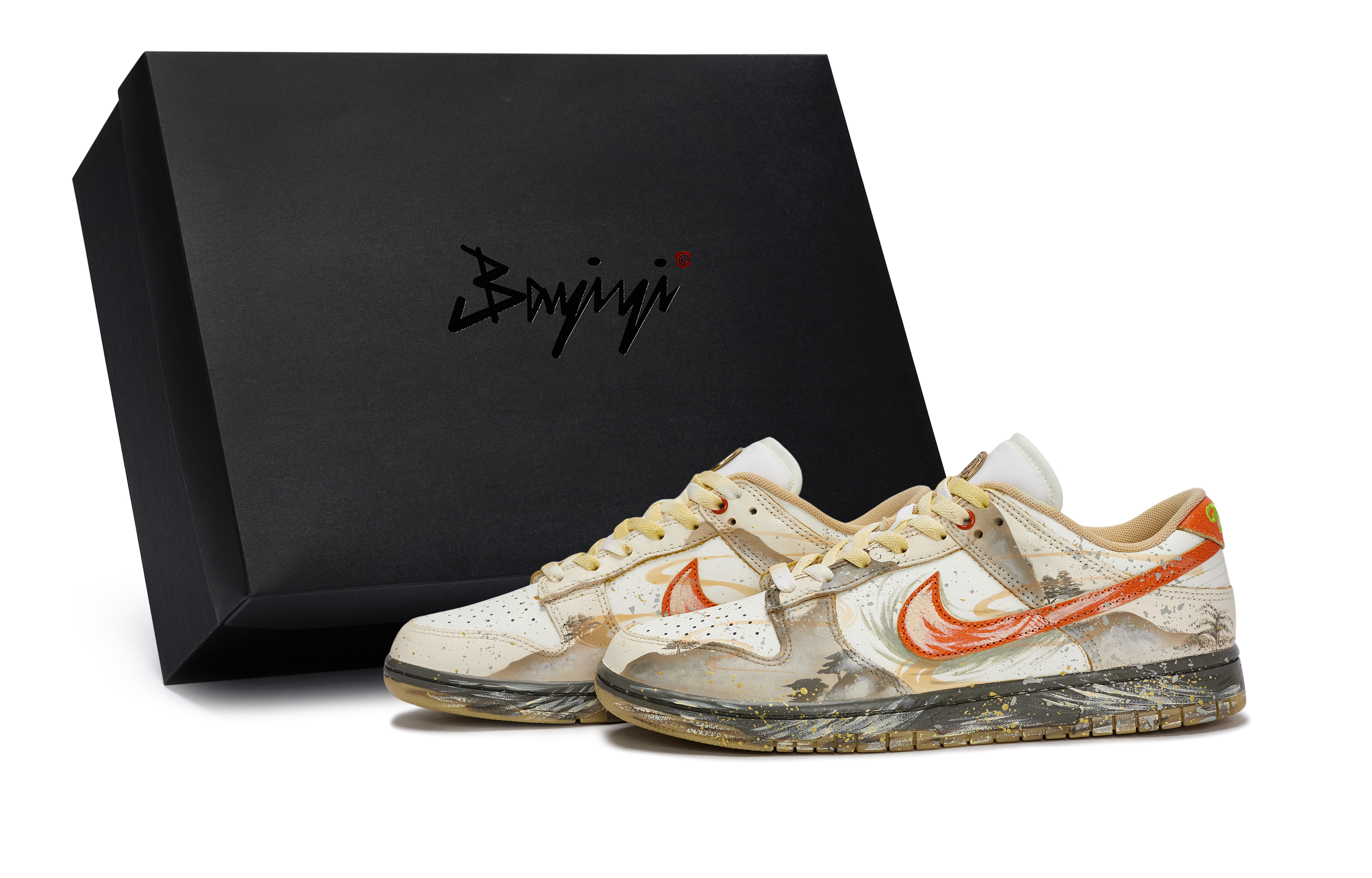 

Nike Кроссовки для скейтбординга Dunk, низкие, желтые, мужские