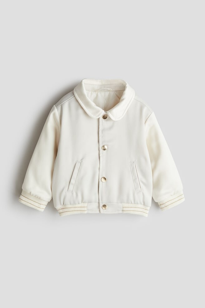 

Бейсбольная куртка с воротником H&M, бежевый