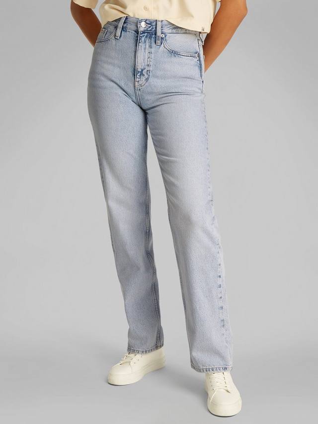 

Прямые джинсы с высокой посадкой Calvin Klein, цвет Denim Light