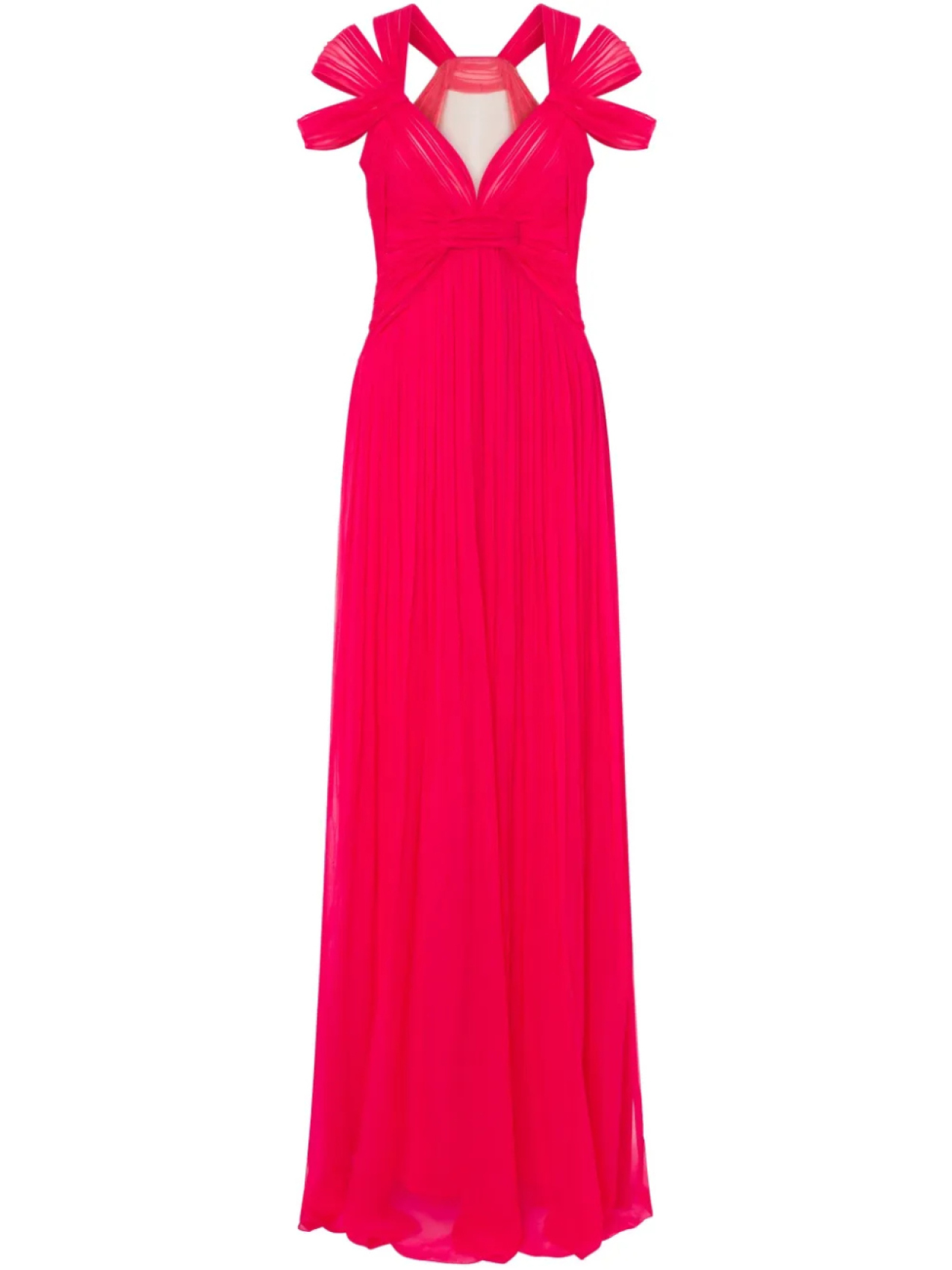 

Платье макси с ремешками Alberta Ferretti, розовый