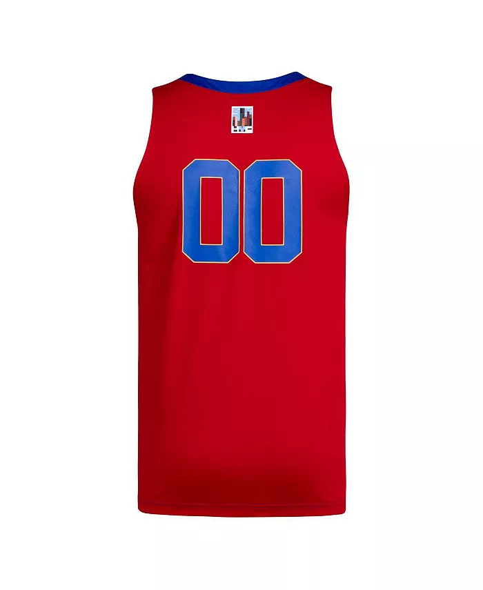 Мужская баскетбольная майка 00 Royal/Red Kansas Jayhawks Black History Month adidas — фото 3
