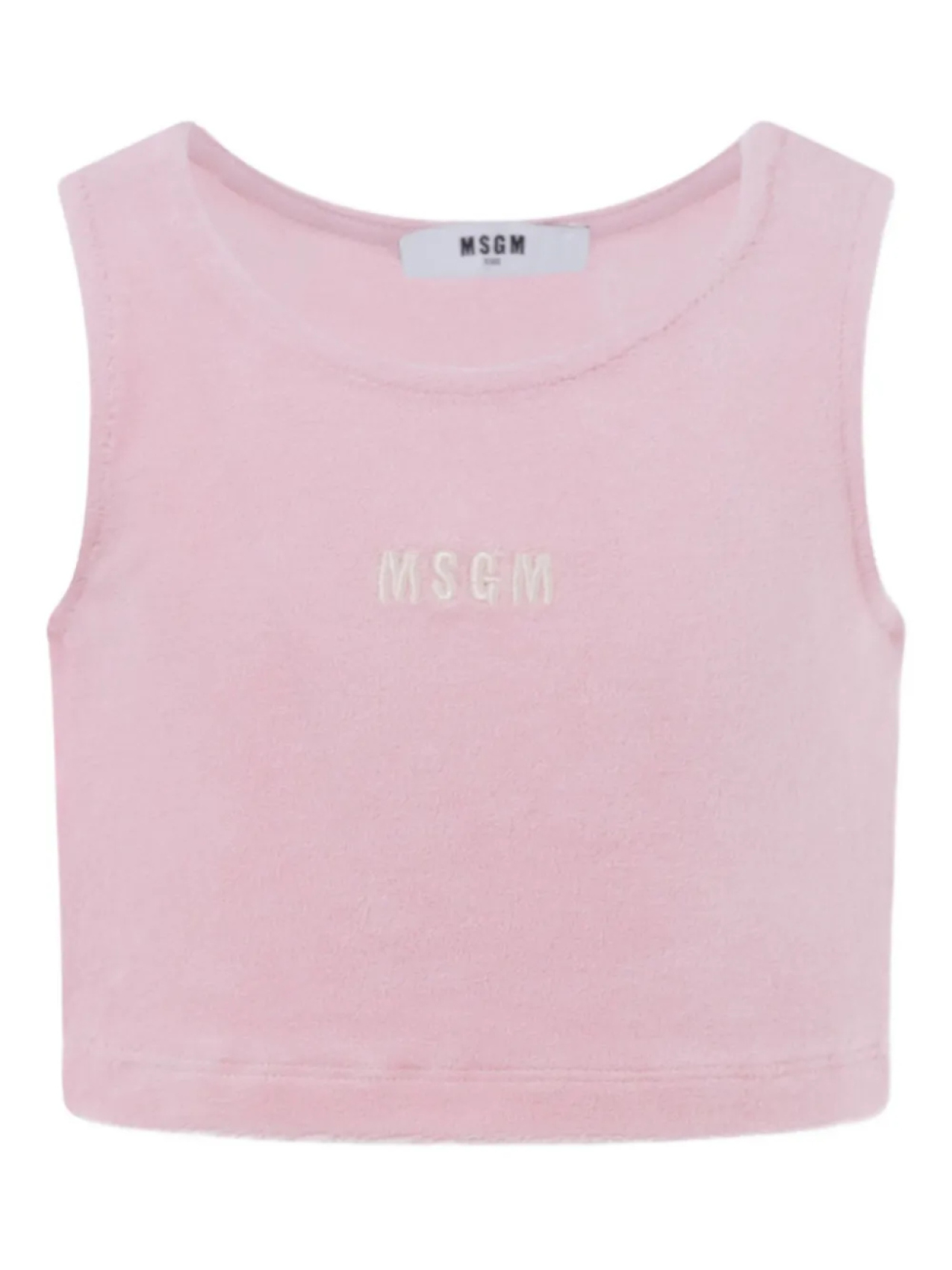 

Укороченная майка с вышитым логотипом MSGM Kids, розовый