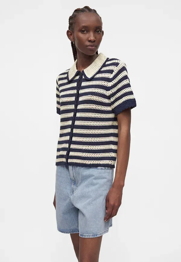 Кардиган свободного кроя Gap, blue/chino, синий/чино — фото 4