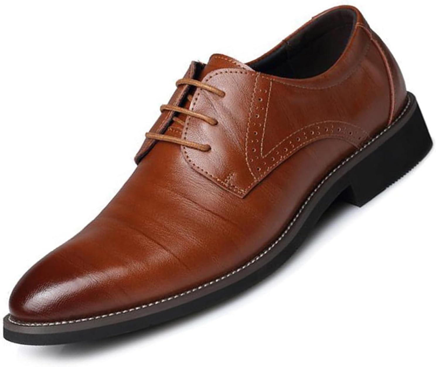 

Мужские оксфорды UOQAPRE, классические деловые туфли оксфорд, формальная обувь из цельной кожи для мужчин, желтый