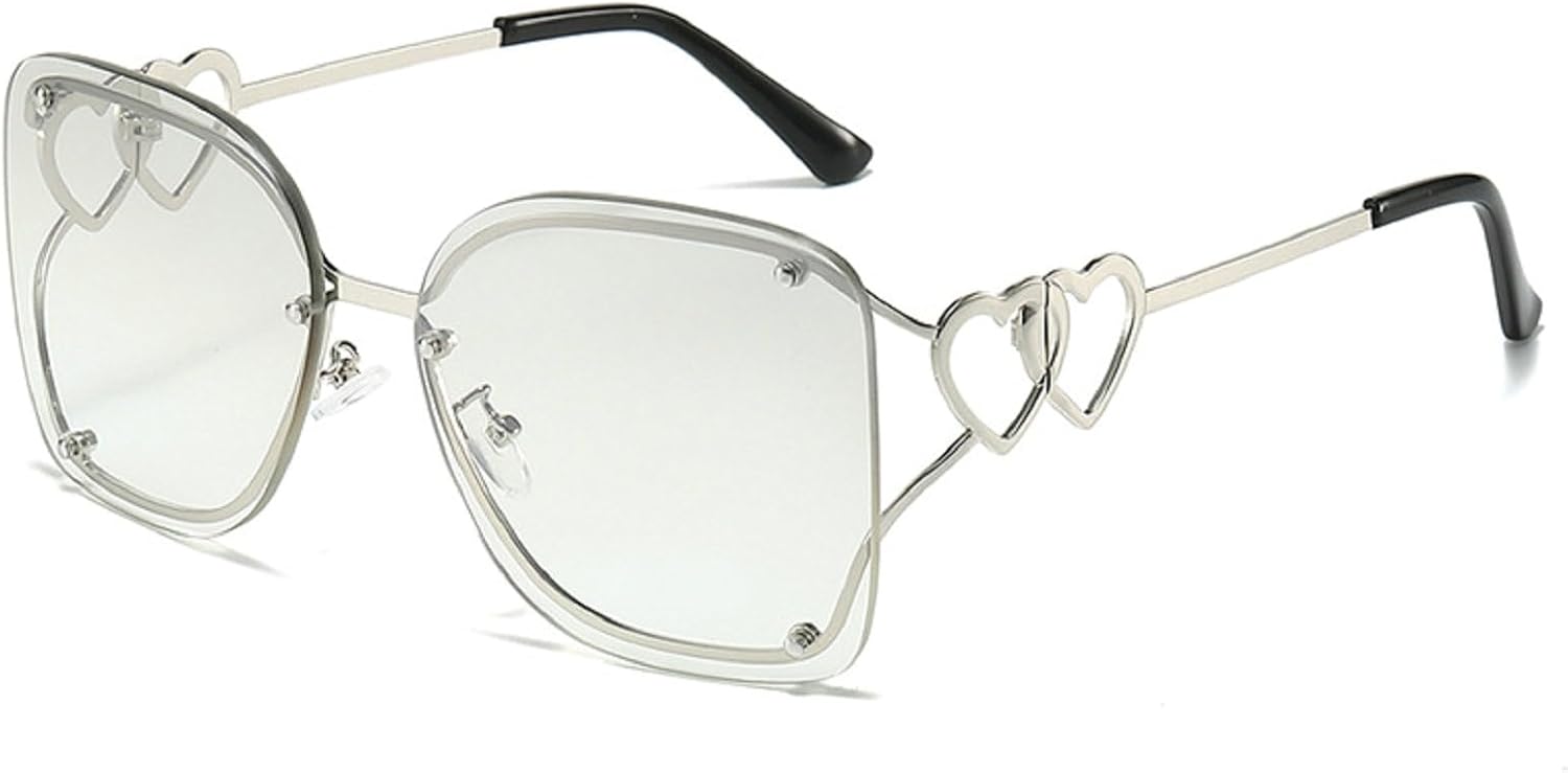 

Солнцезащитные очки Melrose Oversized Square для женщин, роскошные, модные, без оправы, защита от УФ-излучения UV400, винтажные, для активного отдыха, модель 3776, Silver