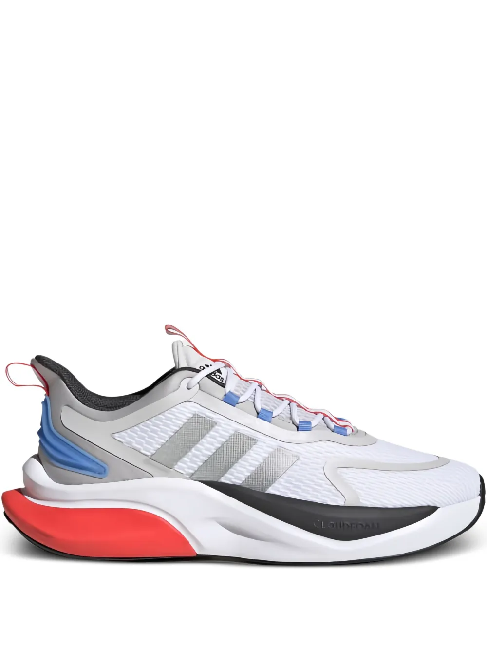 

Кроссовки Alphabounce Plus Cloud White/Silver Metallic/Blue Fusion Adidas, белый