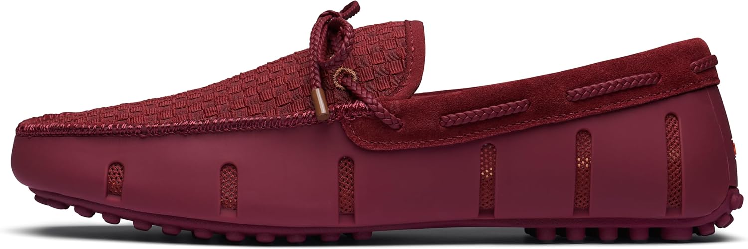 

Мужские лоферы SWIMS, мужские повседневные слипоны для лета, удобные стильные плетеные драйверные лоферы, модная обувь для пляжа, Bordeaux