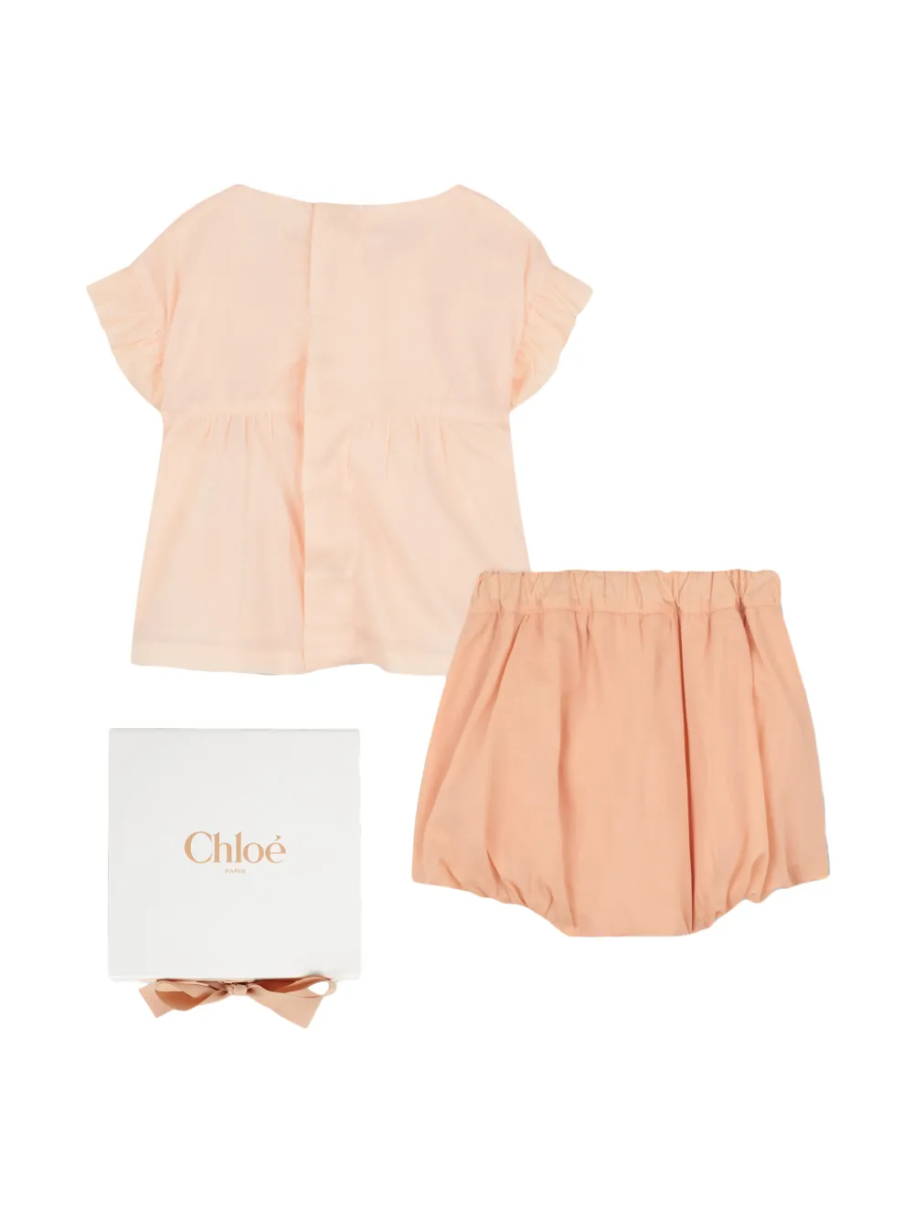 Комплект для новорожденного с оборками Chloé Kids, оранжевый — фото 2