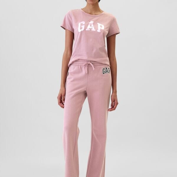 

Футболка с логотипом напечатанным на фольге Gap, розовый