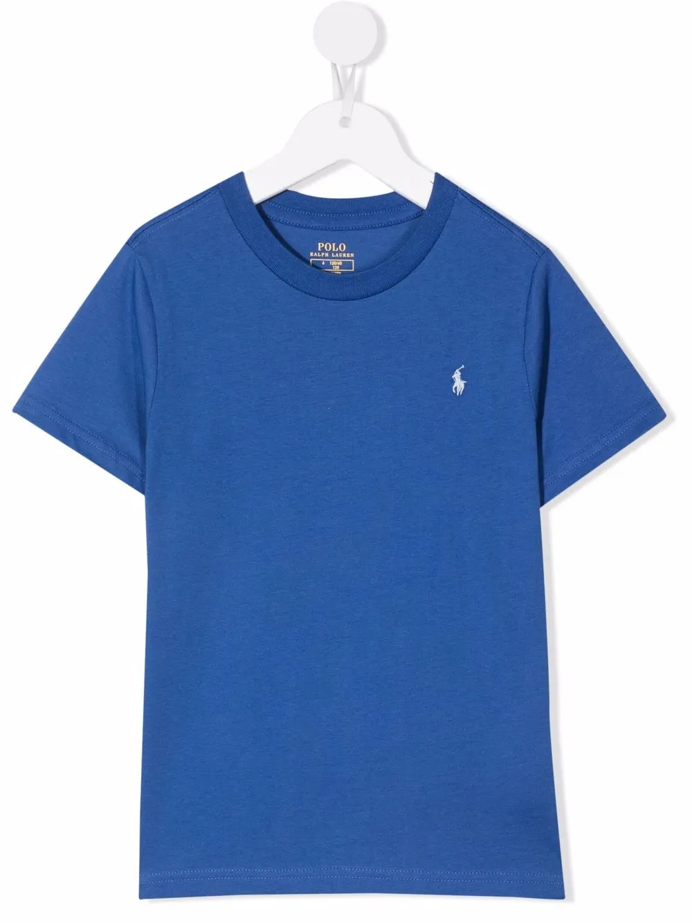 

Футболка с вышитым логотипом Polo Ralph Lauren Kids, синий