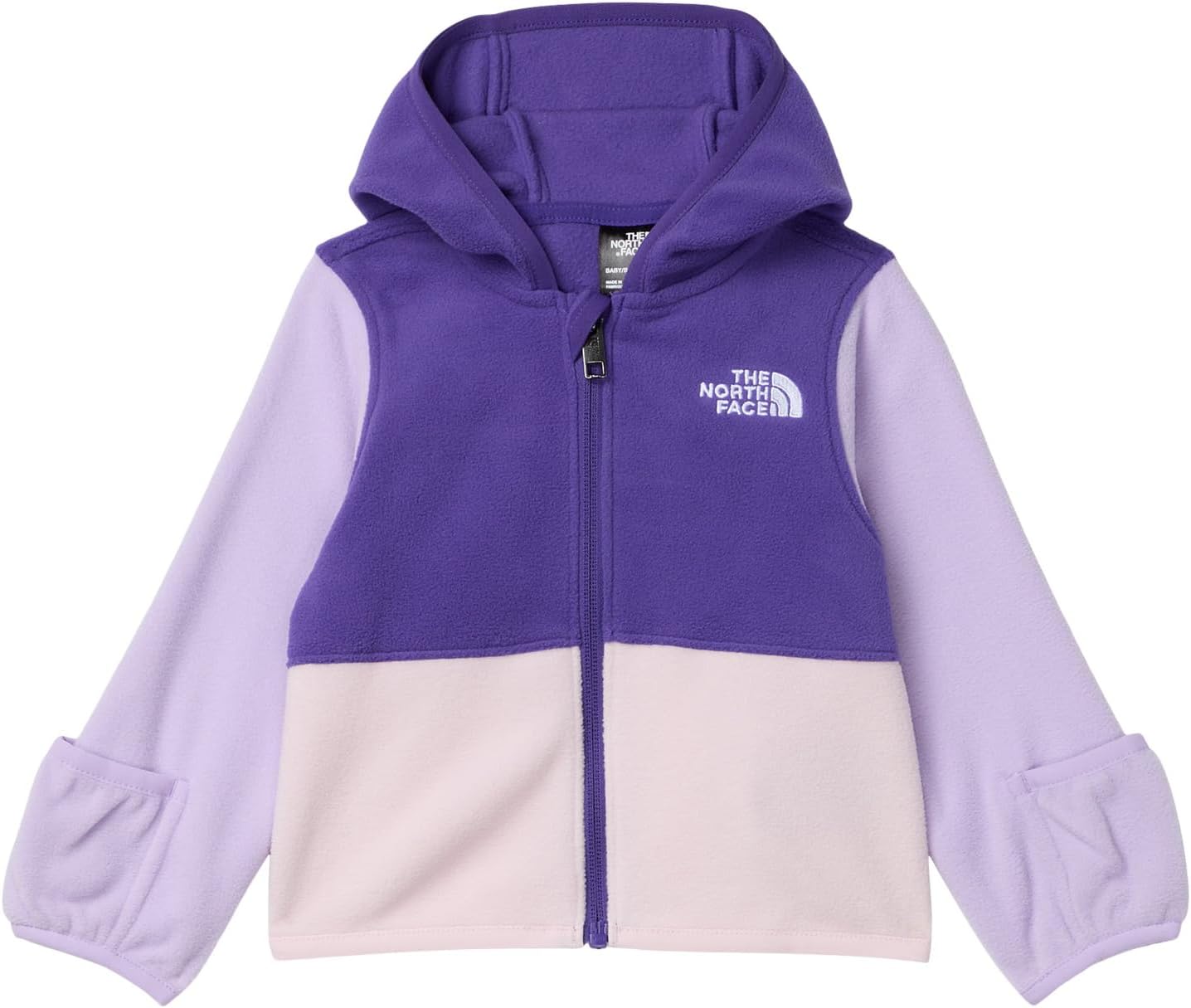 

Худи The North Face Kids Glacier Full Zip Hoodie, цвет Peak Purple/Lite Lilac/Pale Blossom